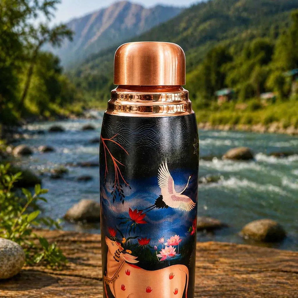 Copper Water Bottle (11.5 Inch) Vedansh Craft