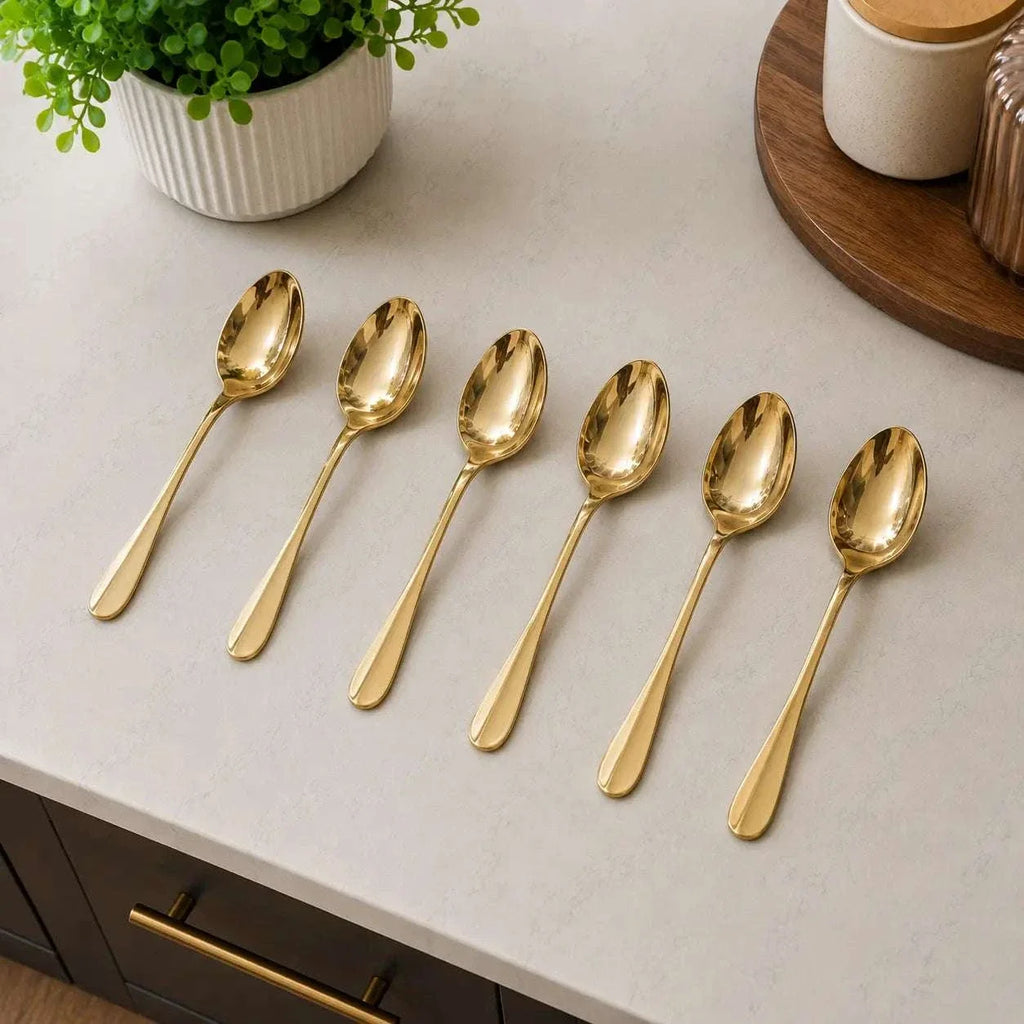 Brass Spoon Set (Pack Of 6) Vedansh Craft