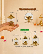 Long-Lasting Premium Akhand Diya for Pooja and Spiritual Decoration