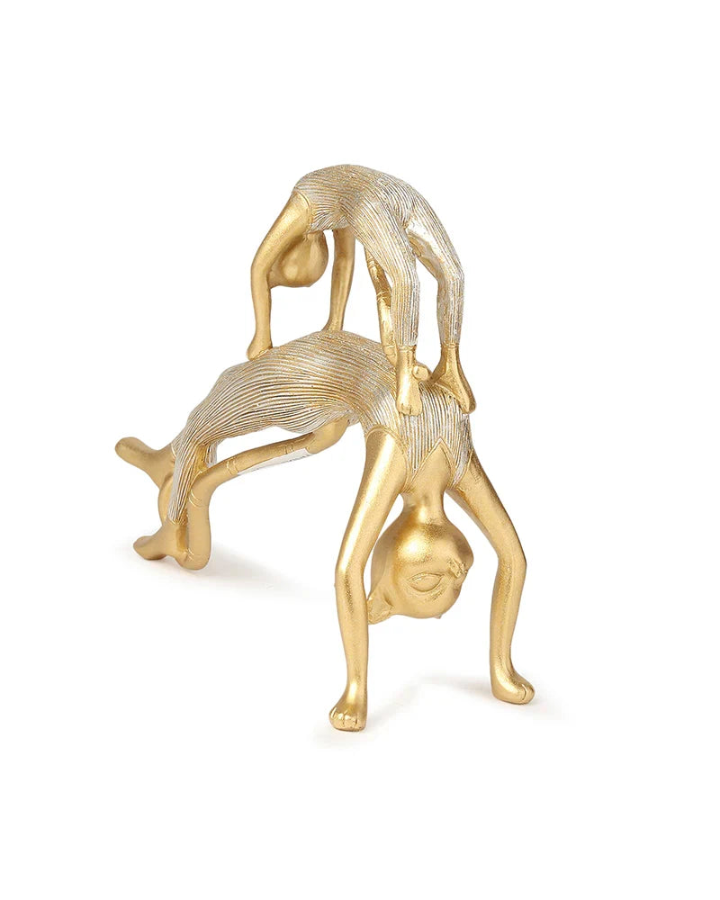 Yoga Cat Polypropylene Figurine for Living Room and Office Decor
