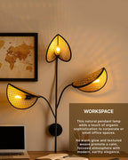 Handmade Rattan Wall Lamp for Bedroom and Study Room