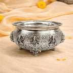 German Silver Ashtalakshmi Urli (4 Inch) Vedansh Craft