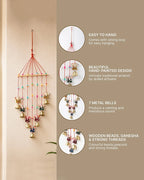 Handmade Ganesha Wind Chime with Bell for Home Decor