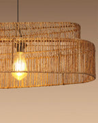 Artistic Seagrass Pendant Lamp for Study Room and Living Room