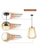 Stylish Bamboo Ceiling Light for Hall and Corridor