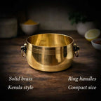 Brass Shankh Chakra Namah Kerala Rice Vessel (2 Inch) Vedansh Craft