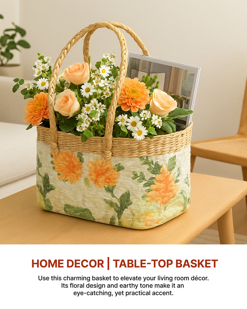 Natural Seagrass Picnic & Tiffin Basket for Beach, Park & Food Carry