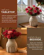 Premium Terracotta Vase with Textured Finish for Home Decoration
