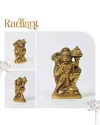 Pure Brass Hanuman Ji Idol for Home Temple and Spiritual Decor