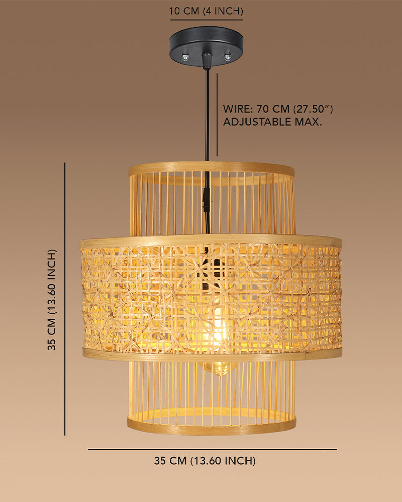 Modern Rattan Pendant Lamp for Dining Space and Home
