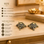 Brass Lightweight Tortoise Vastu/Feng Shui Pair (0.5 Inch) Vedansh Craft