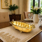 Brass Decorative Oval Serving Fruit, Dish Bowl Vedansh Craft