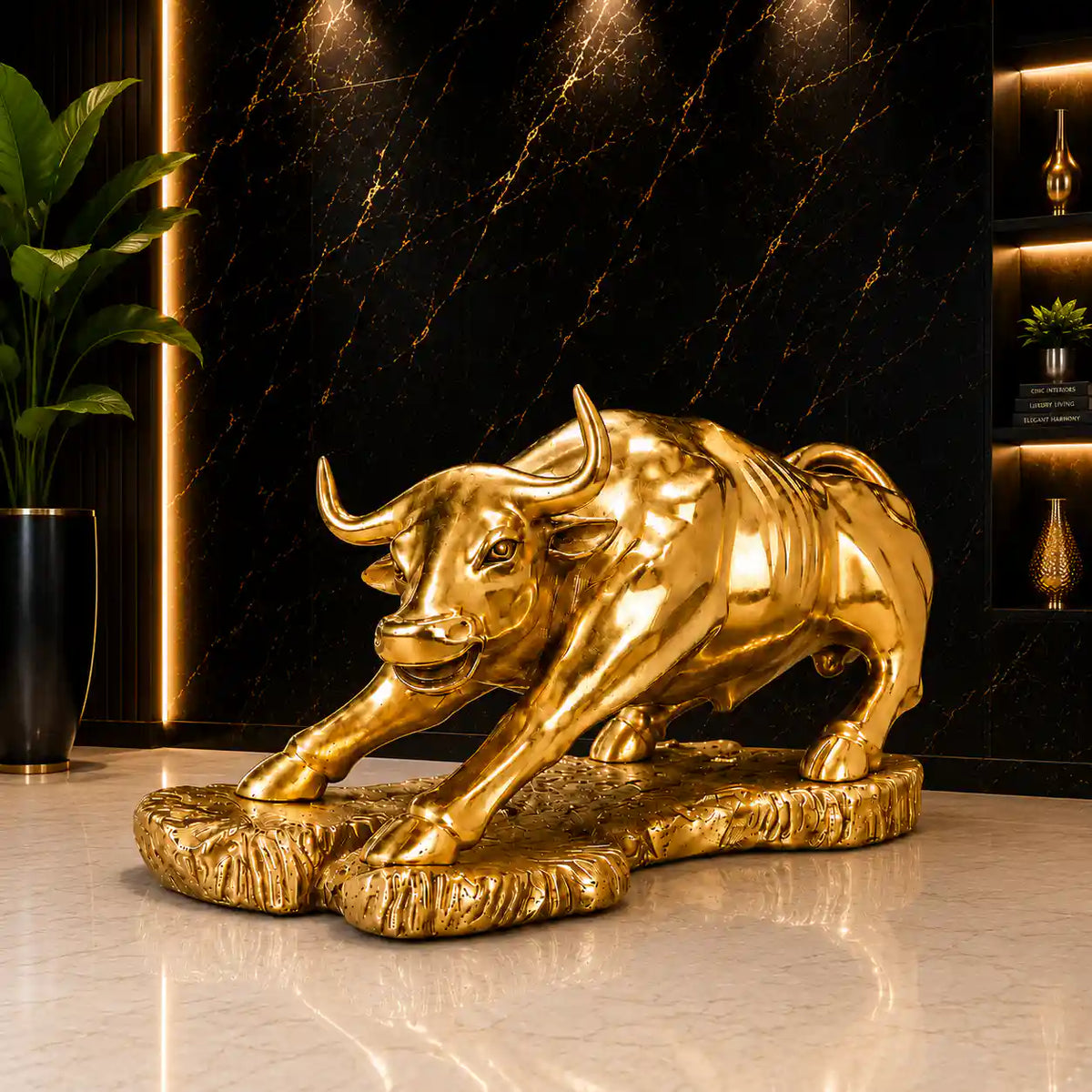 Brass Decorative Bull Statue (15 Inch) Vedansh Craft