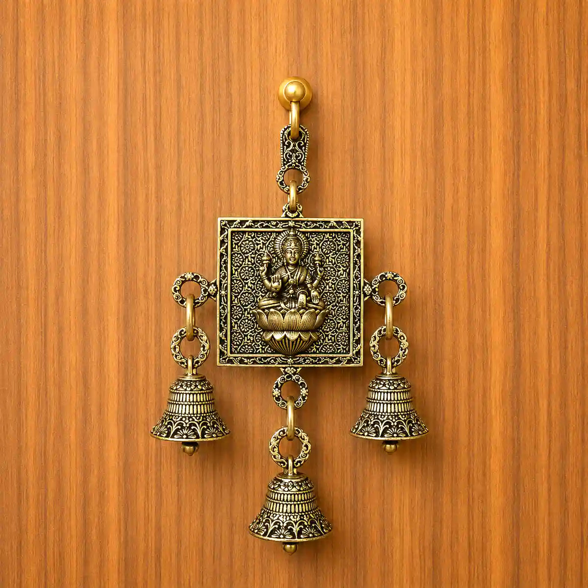 Brass Lightweight Wall Hanging With Bell (6 Inch) Vedansh Craft