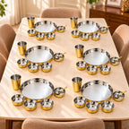 Copper/Brass Hammered Thali/Dinner Set Vedansh Craft