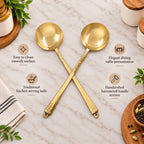 Brass Kitchen Ladles Set  (15.5 Inch) Vedansh Craft
