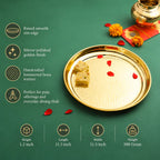 Brass Hammered Thali (11 Inch) Vedansh Craft