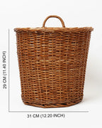 Set of 2 Multipurpose Wicker Basket – Ideal for Plants, Storage, or Use as a Dustbin