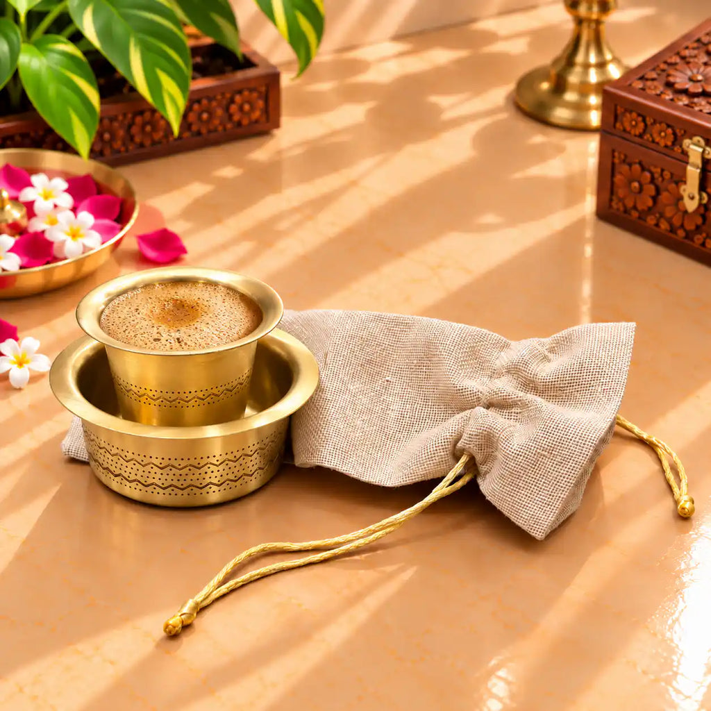 Brass Pooja Potli Gift Hamper: Bulk Corporate Gifting Vedansh Craft