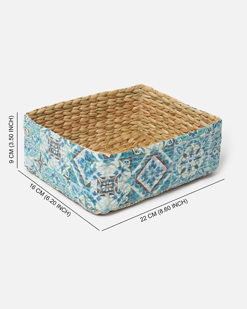 Handcrafted Seagrass Multipurpose Organiser Tray Set of 3 for Tabletop, Shelf, and Storage Spaces