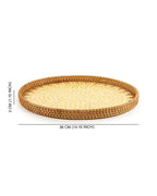 Rattan Decorative Tray for Serving, Gifting, and Home Display