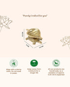 Decorative Brass Turtle Oil Lamp Diya for Puja and Festive Decor