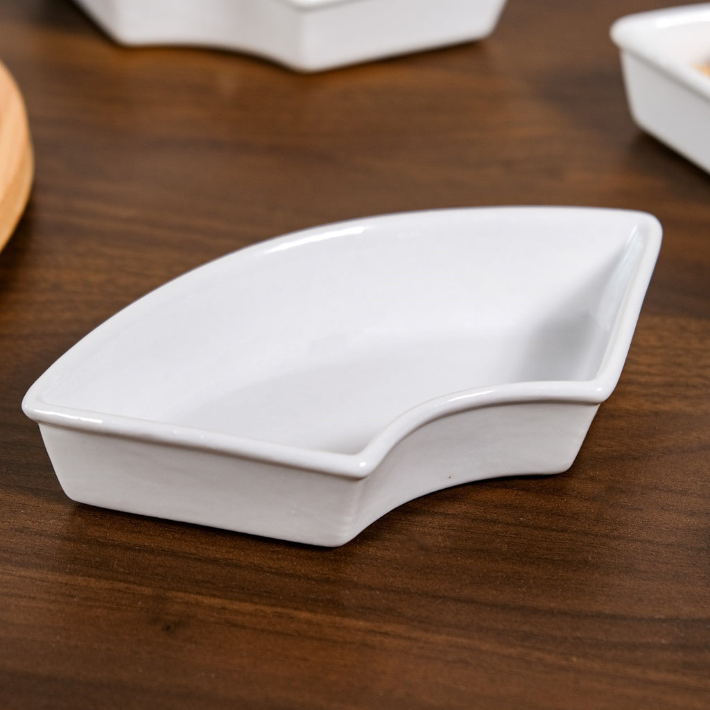 Chip And Dip White Ceramic Platter Nestasia