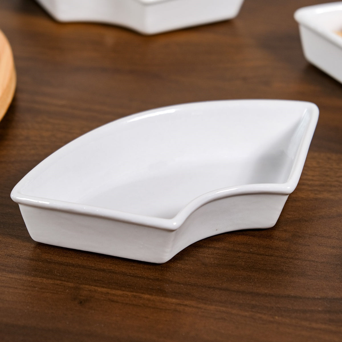 Chip And Dip White Ceramic Platter Nestasia