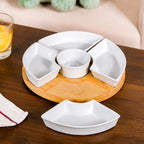 Chip And Dip White Ceramic Platter Nestasia