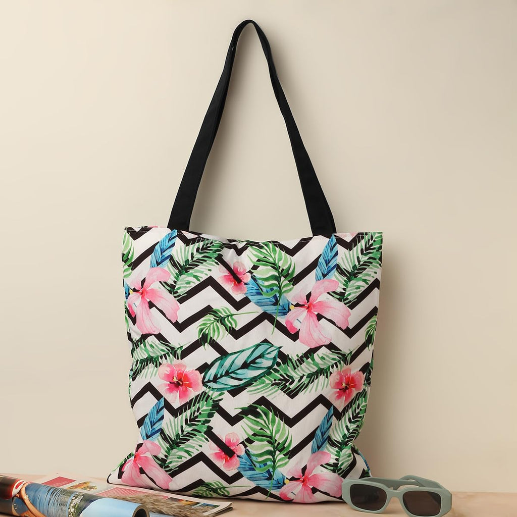 Purple Tree Canvas Tote - 1 Pc, Women's Printed Canvas Tote Bag, Stylish Bags