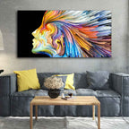VIBECRAFTS Colors of Imagination and Graphic Design Abstract Art Premium Canvas Wall Painting With Frame for Living Room Drawing Room Home|Office|Gift (PTVCH_2223N)