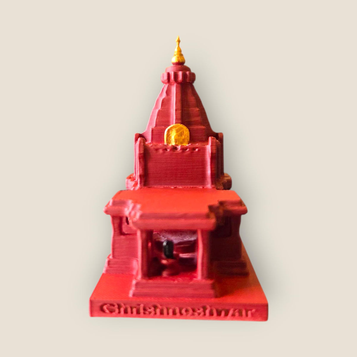 DevaDarshan Grishneshwar Jyotirling Miniature Temple | Divine Mahadev Idol for Spiritual Gifting, Puja & Meditation Room Décor