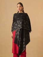Pashmoda Women Eternal Blooms Kaani Wool Blend Stole (Size : 28x80in, 71X203cm) AVST08