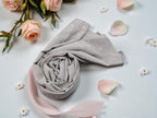 Premium Rhinestone Hijab | Korean Georgette | 70 x 30 Inch | Sparkle Scarf for Women | Soft & Lightweight Fabric (GREY)