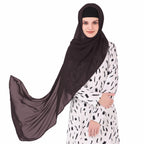 MyBatua Long Hijab in Breathable Soft Georgette large Head Wrap, Wholesale Price, 1pc Scarf HJ-020 (50x180 cm, Chocolate Brown)
