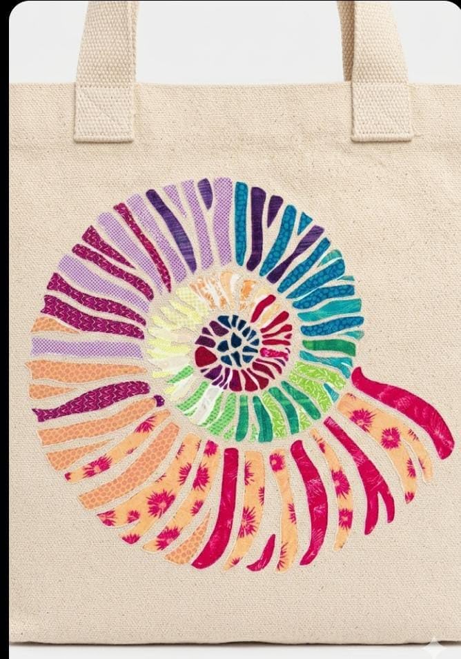 RAL Heavy Duty 400 GSM Cotton Canvas Tote Bag for Women | Printed Shoulder Bag for Office, College & Grocery | Reusable Eco-Friendly Shopping Tote (38 x 9 x 32 cm) (Spiral Mandala Print)