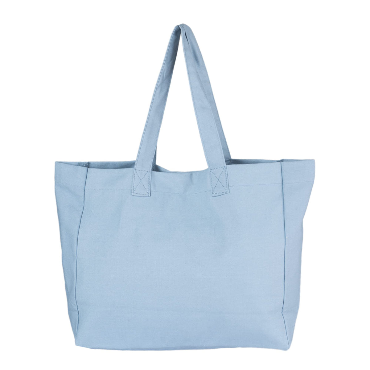 AQVA Cotton Canvas Tote Bag for Women & Girls | Shoulder Bag with Magnetic Button Closure & Solid Colour | Multipurpose Shopping, Travel, Beach, Office Bag | Good Gift Choice for Women (Sky Blue)