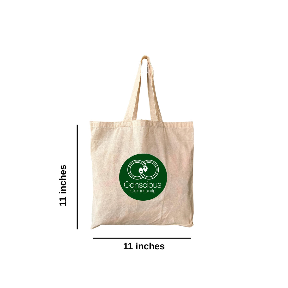 Conscious Community Tote Bag – Reusable Cotton Shopping & Grocery Bag with Sustainable, Washable, Multipurpose Bag Pack Of-4