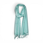 STOLE STUDIO Elegant Luxurious Sequence Viscose Stole Scarf (Sea Green)