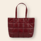 The Gusto Genuine Vegan Leather Quilted Womens|Ladies Stylish Shoulder Bag|Tote Bag|Hand Bag with Zip for Casual|Office|College|Travel Use-(Maroon Color)
