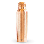 INDIAN ART VILLA Pure Copper Water Bottle with Floral Vines Embossed Design, Drinkware, Storage Purpose, Volume-1000 ML, Pack of 1