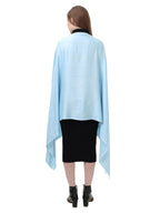 EH Pashmina scarf for women, twill weave, thick, solid color wraps, all weather, large, warm, very soft pashmina feel scarves (BABY BLUE)