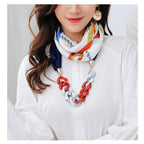 Krystle Fashion Pendant Plain Scarf Necklace Stole Dupatta Stoles Muffler Wrap Scarves for Women and Girls (Cream)