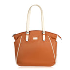 HELLY Women’s Tote Bag | Premium Vegan Leather Handbag | Lightweight Shoulder Bag for Office & Daily Use | Water-Resistant Lining (Tan)