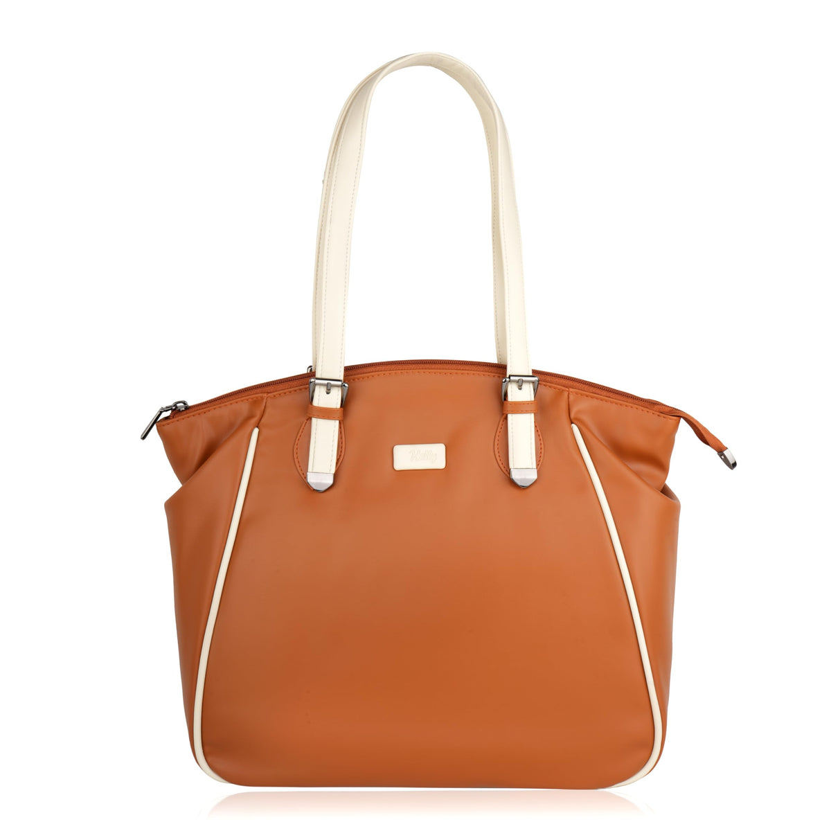 HELLY Women’s Tote Bag | Premium Vegan Leather Handbag | Lightweight Shoulder Bag for Office & Daily Use | Water-Resistant Lining (Tan)