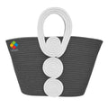 DYARCHY Women's Stylish Cotton Tote Handbag for Office, College, Travel, Vacations & Shopping (Grey)