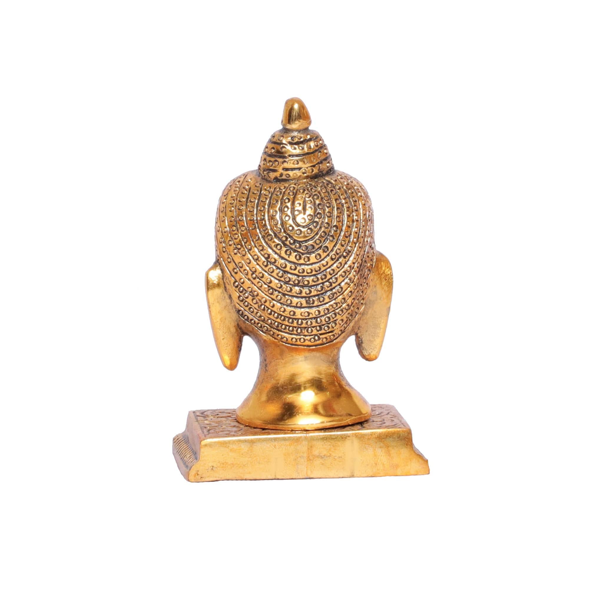 KridayKraft Lord Gautam Buddha Metal Statue Beautiful Gold Antique Finishing Meditation Buddha Murti Religious Idol for Home Office Decoration & Pooja Gifting Purpose Sculpture...