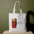 Reusable Cotton Fabric Motivational Quote Print Tote Bag Ideal for Travel Shopping College & Office Use
