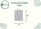 Fresh Bio Cotton Tote Bag - Reusable Shopping Cloth Bag | Perfect for Grocery, and Gym | Lightweight and Stylish (Pack of 10, 8X 10)