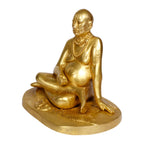 ARTVARKO Brass Swami Samarth Murti Idol Home Office Temple Mandir Pooja Puja Room Handicraft Brings Prosperity (LxBxH in Inches 8.25x5.75x7.25, Weight 3 Kg)